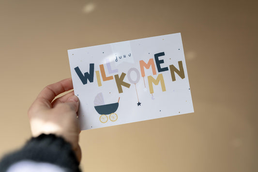 Postkarte - Willkommen